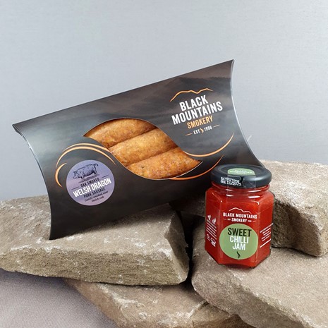 Smoked Welsh Dragon Pork Sausage Smoked Welsh Dragon Pork Sausage